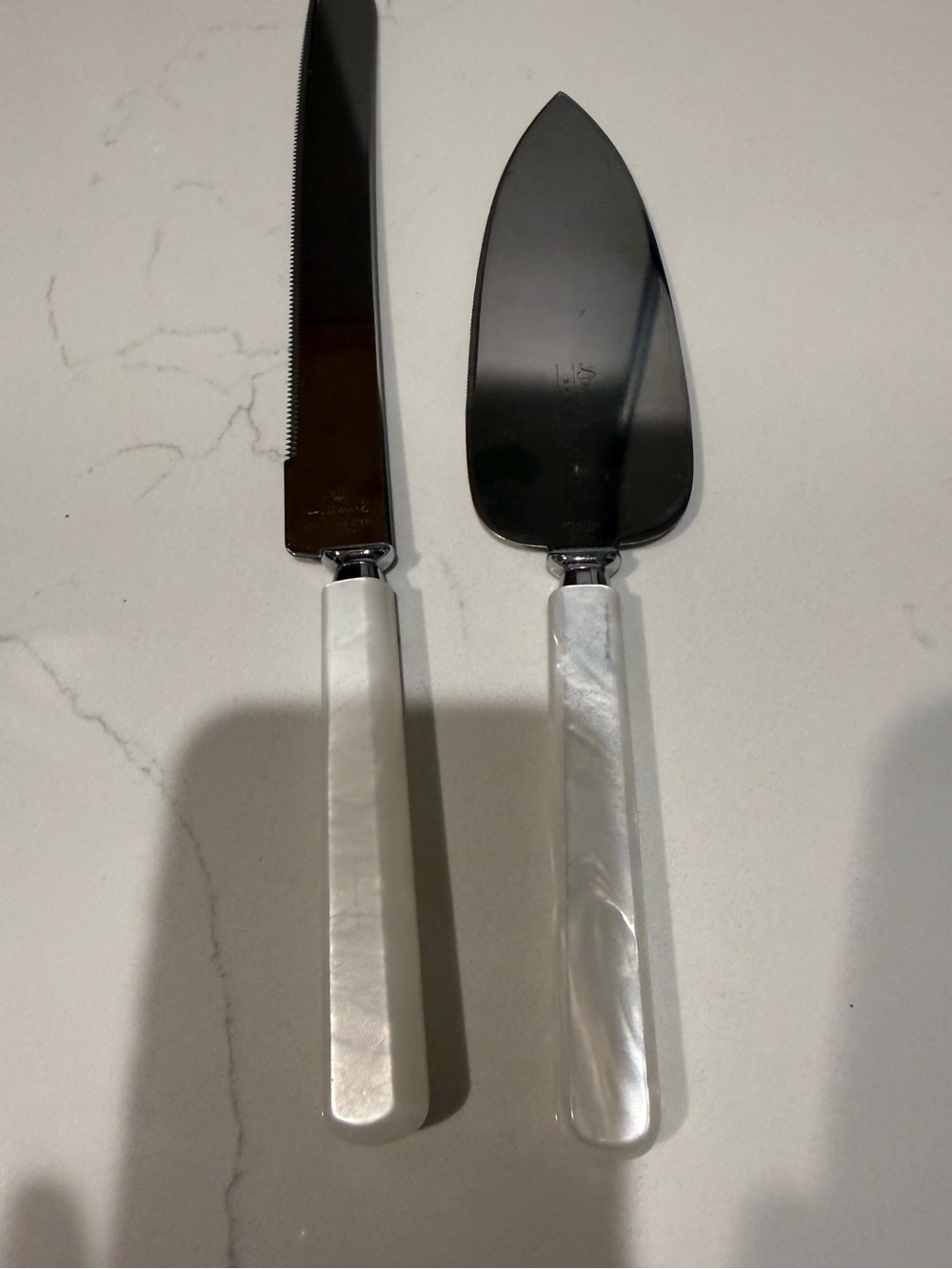 Hallmark - Pearlescent Handle Cake Knife and Server Set
